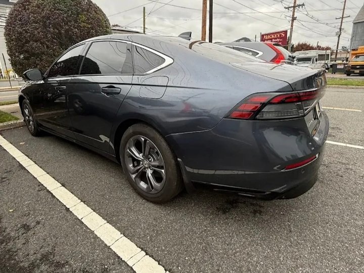 After: the same gray Honda Accord repaired and refinished at Mickey's Auto Body